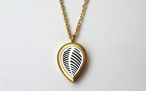 Diffusing Necklace - Silver and Gold Leaf