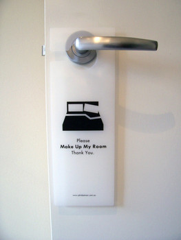 White Trans Poly Door Sign White Trans Poly Door Sign