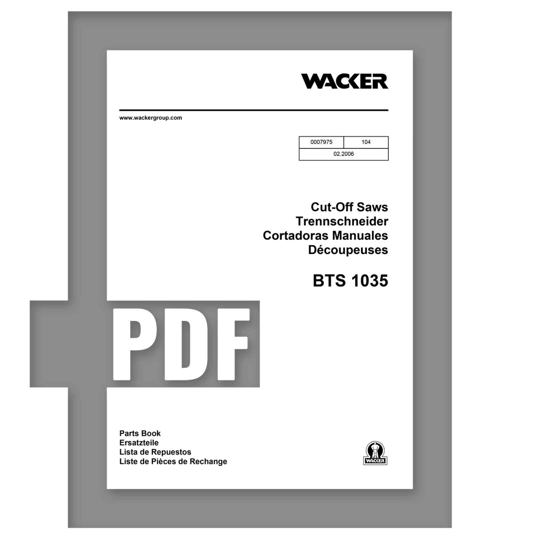 Parts Manual | BTS1035 - Item: 0007975, REV 104 | Free Download