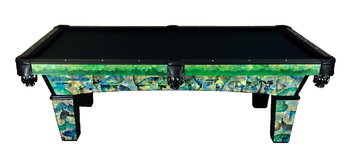 8 foot Olhausen Sheraton Pool Table, Painted by local artist 8 foot Olhausen Sheraton Pool Table, Painted by local artist