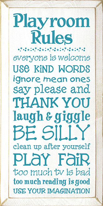 playroom rules everyone is welcome use kind words ignore mean