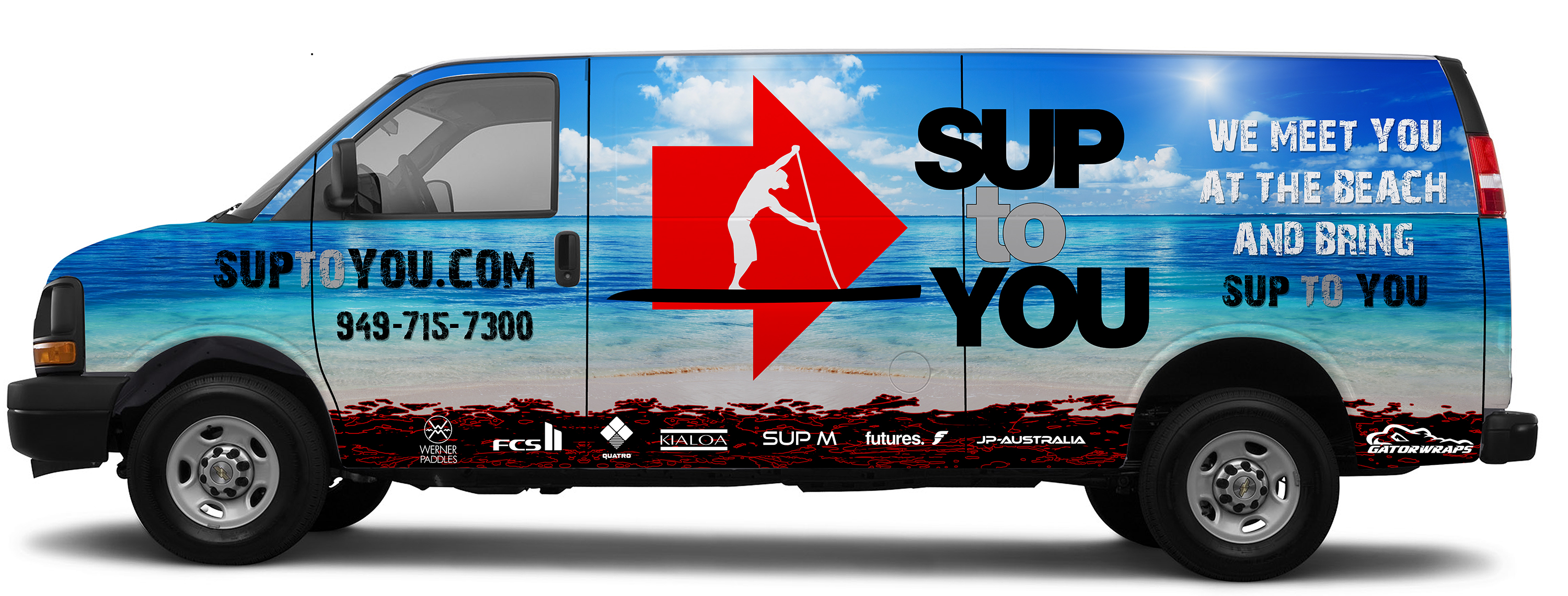 sup to you delivery van for sup rentals