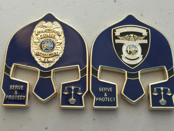 WILDWOOD POLICE FL WARRIOR BLUE FACE COIN WILDWOOD POLICE FL WARRIOR BLUE FACE COIN