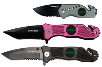 Thin Green Line FL SHERIFFS Survival Rescue Tool Knife Thin Green Line FL SHERIFFS Survival Rescue Tool Knife