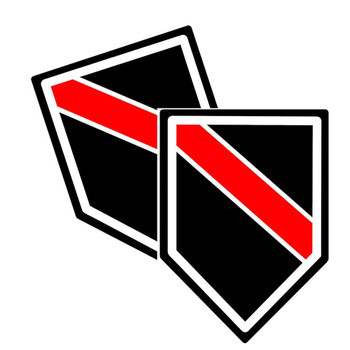 Thin Red Line Unit Shield Shaped Decal Package of 4 Thin Red Line Unit Shield Shaped Decal Package of 4