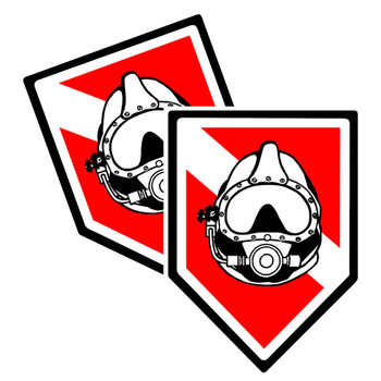 Thin Red Line Underwater Rescue Unit Shield Shaped Decal Package of 4 Thin Red Line Underwater Rescue Unit Shield Shaped Decal Package of 4