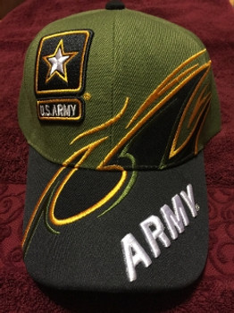 U.S. ARMY Military Hat Official ARMY LETTERS, Black & Green U.S. ARMY Military Hat Official ARMY LETTERS, Black & Green