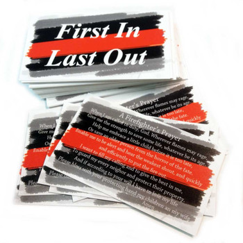 Firefighter Prayer Cards - First In Last Out Firefighter Prayer Cards - First In Last Out