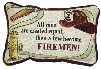 Firemen Woven Pillow Firemen Woven Pillow