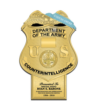 CUSTOM BADGE PLAQUE WITH BOTTOM TAB (Military) - PERSONALIZED CUSTOM BADGE PLAQUE WITH BOTTOM TAB (Military) - PERSONALIZED