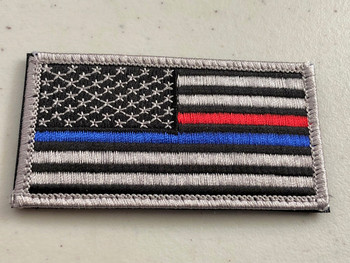 The Thin Blue Line is a symbol of respect and support for Police and Law Enforcement Officials; the Thin Red Line represents camaraderie and sacrifice of firefighters and first responders to fires and disasters.
Patch Features Both The Thin Blue Line & Thin Red Line US Flags
Attaches Easily To Hat, Jacket, Or Vest
Soft Cotton Backing
Strong Nylon Hook
Durable Rayon Threading
1 7/8" X 3 3/8 The Thin Blue Line is a symbol of respect and support for Police and Law Enforcement Officials; the Thin Red Line represents camaraderie and sacrifice of firefighters and first responders to fires and disasters.
Patch Features Both The Thin Blue Line & Thin Red Line US Flags
Attaches Easily To Hat, Jacket, Or Vest
Soft Cotton Backing
Strong Nylon Hook
Durable Rayon Threading
1 7/8" X 3 3/8