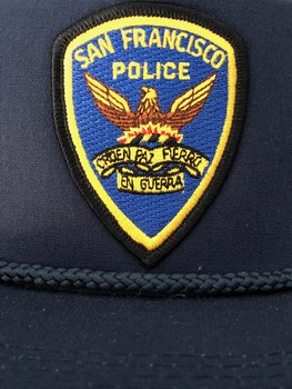 SAN FRANCISCO POLICE PATCH HAT OLD SCHOOL SAN FRANCISCO POLICE PATCH HAT OLD SCHOOL