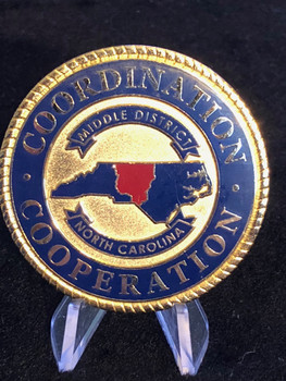 US ATTORNEY MIDDLE NC CHALLENGE COIN HUGE 2 INCH COIN US ATTORNEY MIDDLE NC CHALLENGE COIN HUGE 2 INCH COIN