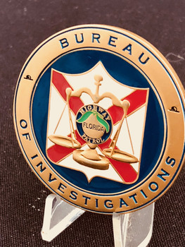 FLORIDA HIGHWAY PATROL BUREAU OF INVESTIGATIONS COIN RARE.. FLORIDA HIGHWAY PATROL BUREAU OF INVESTIGATIONS COIN RARE..