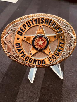 MATAGORDA CTY SHERIFF TEXAS BUCKLE RARE. MATAGORDA CTY SHERIFF TEXAS BUCKLE RARE.
