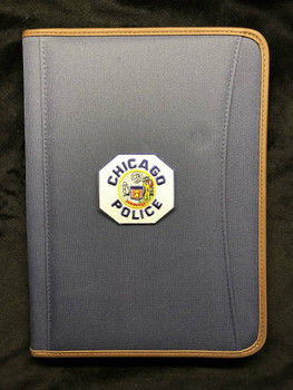 CHICAGO POLICE PATCH BLUE PADFOLIO Spine left CHICAGO POLICE PATCH BLUE PADFOLIO Spine left