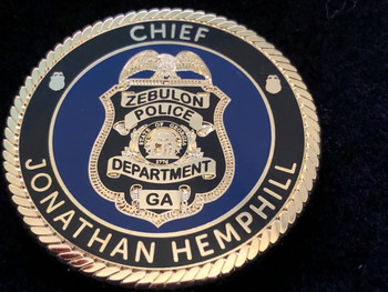 ZEBULON GA POLICE CHALLENGE COIN RARE ZEBULON GA POLICE CHALLENGE COIN RARE