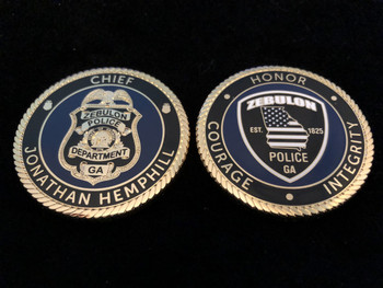 ZEBULON GA POLICE CHALLENGE COIN ZEBULON GA POLICE CHALLENGE COIN