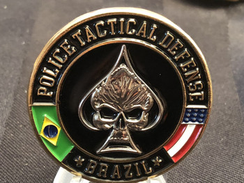 BRAZIL POLICE TACTICAL DEFENSE COIN VERY RARE BRAZIL POLICE TACTICAL DEFENSE COIN VERY RARE