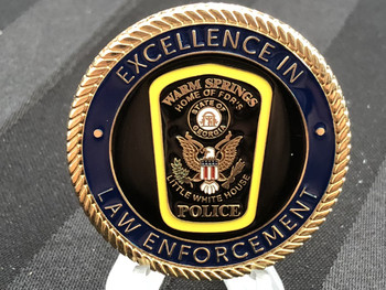 WARM SPRINGS GA POLICE CHALLENGE COIN RARE WARM SPRINGS GA POLICE CHALLENGE COIN RARE