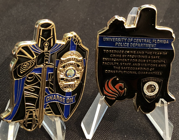 MOST UNIQUE BLUE KNIGHT UCF POLICE COIN MOST UNIQUE BLUE KNIGHT UCF POLICE COIN