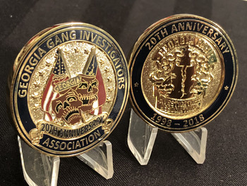 GEORGIA GANG INVESTIGATORS 20TH ANNIV. COIN RARE GEORGIA GANG INVESTIGATORS 20TH ANNIV. COIN RARE