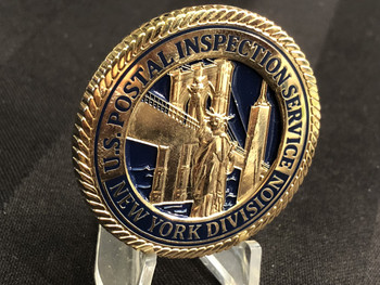 STATUE OF LIBERTY BLUE NYC POSTAL COIN STATUE OF LIBERTY BLUE NYC POSTAL COIN