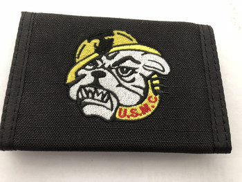 MARINE CORPS WALLET DEVIL DOG LOGO BLACK MARINE CORPS WALLET DEVIL DOG LOGO BLACK