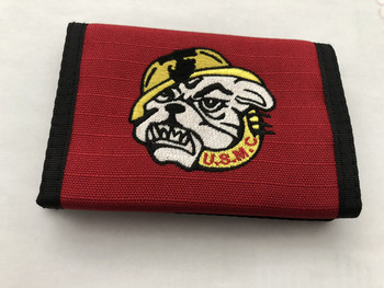 MARINE CORPS WALLET DEVIL DOG LOGO RED MARINE CORPS WALLET DEVIL DOG LOGO RED