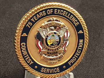 FLORIDA HIGHWAY PATROL 75TH MAJOR CHALLENGE COIN RARE FLORIDA HIGHWAY PATROL 75TH MAJOR CHALLENGE COIN RARE