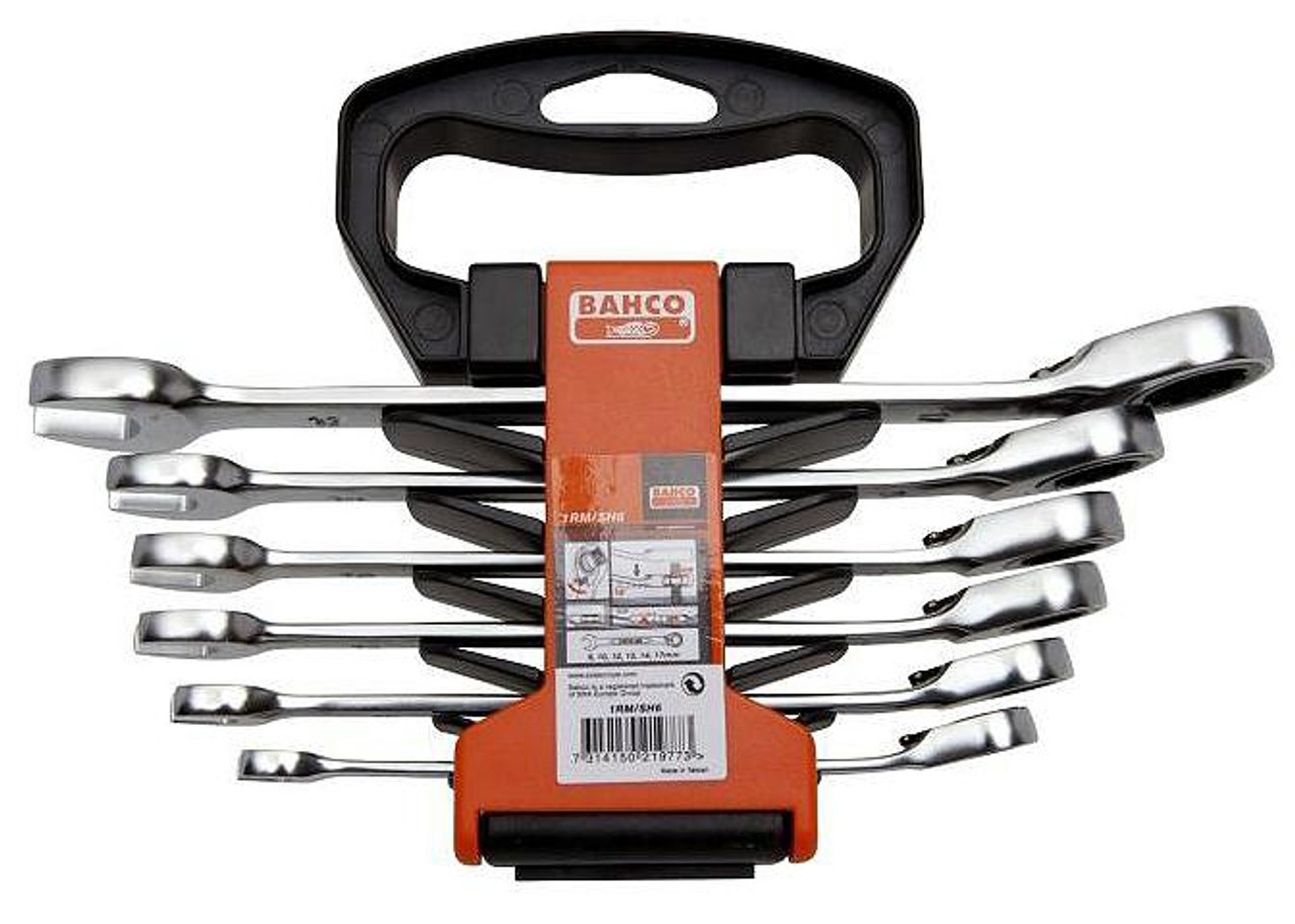 Bahco 6 piece Metric Ratcheting Combination Spanner Set BA1RM/SH6
