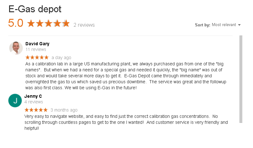 Google reviews of egas depot