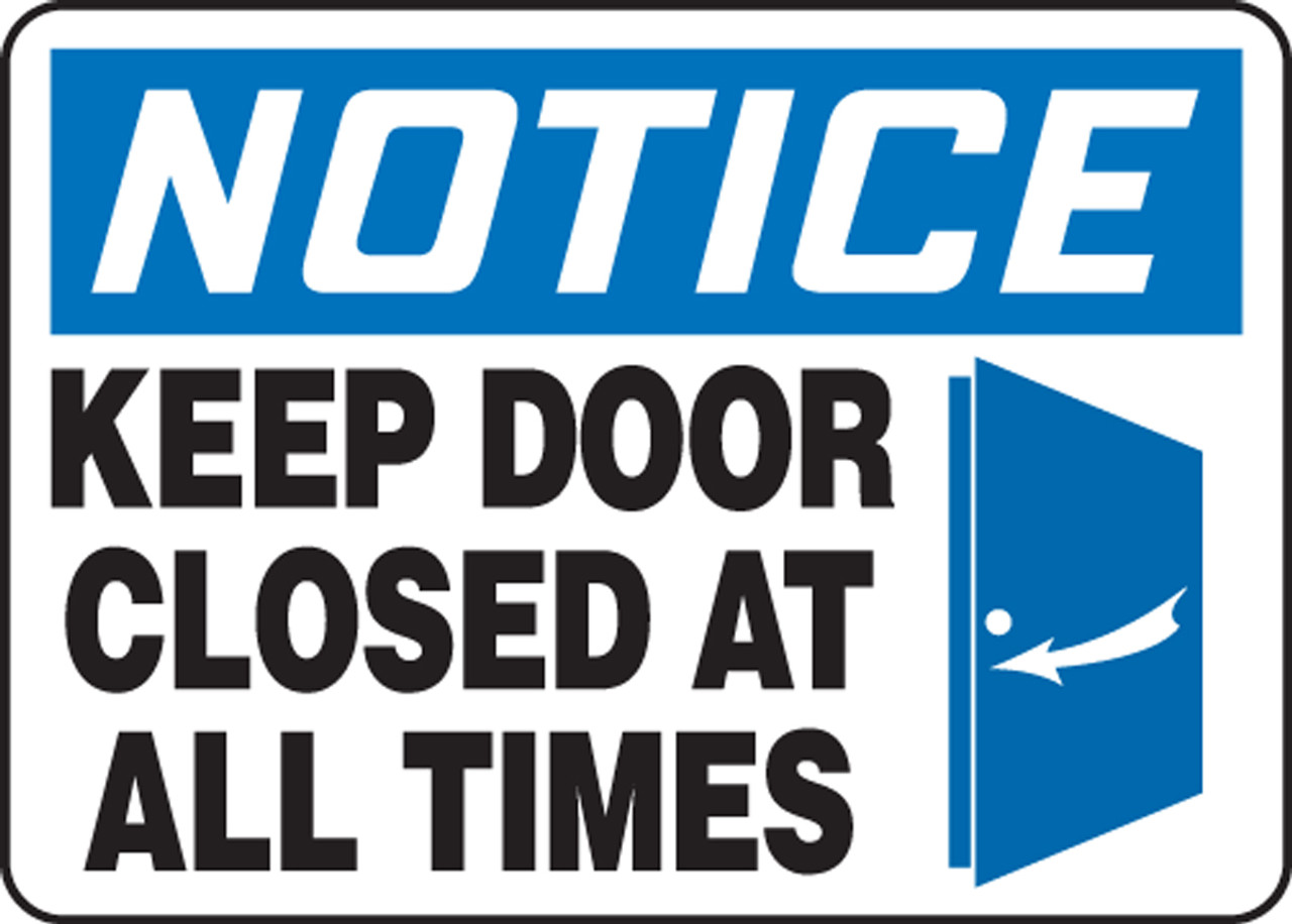 door closed sign