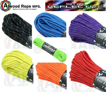 Atwood Rope Paracord | 550lb | 100ft | REFLECTIVE Atwood Rope Paracord | 550lb | 100ft | REFLECTIVE