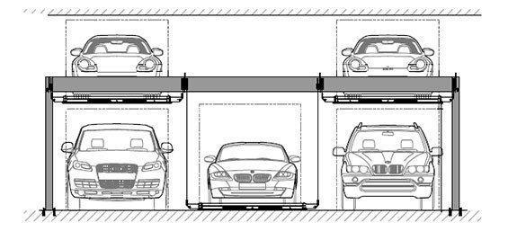 Bendpak PL-6KT 18,000-lb. Independent Platforms Triple Parking Lift