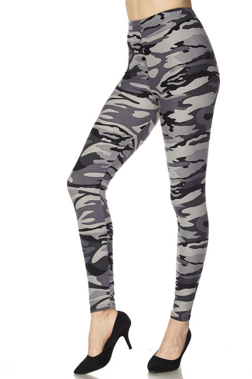 Shades of Gray Camouflage Leggings | Only Leggings