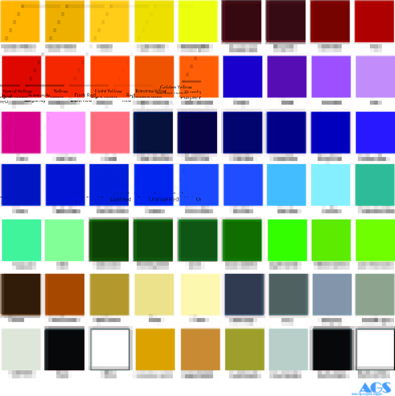Oracal 651 All Color Bundle 63 Colors 12" x 12" sheets