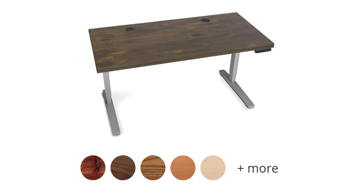 Standing Desk with Solid Wood Desktop by UPLIFT Desk