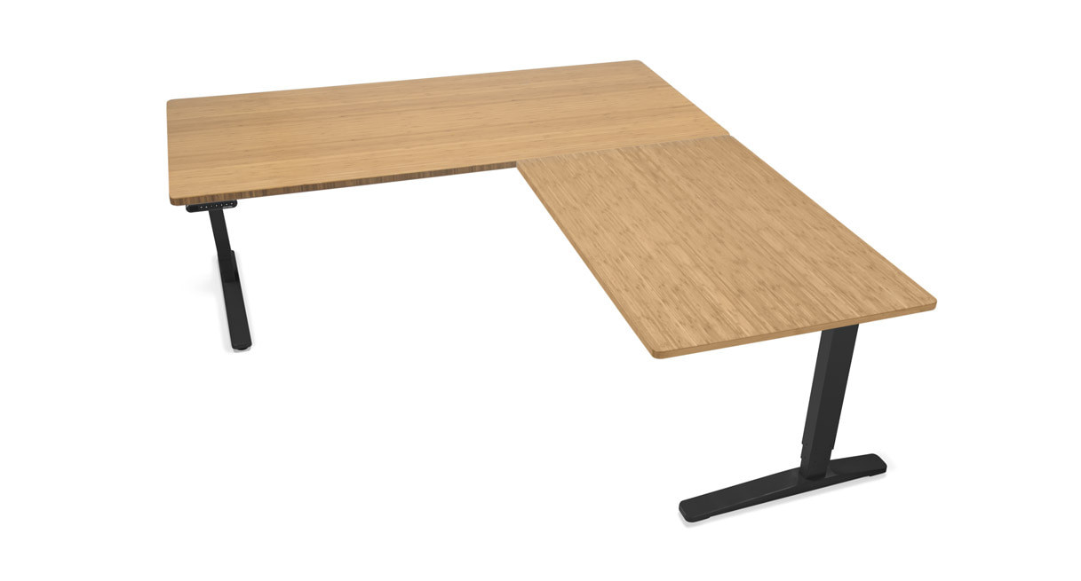 Shop UPLIFT Height Adjustable Standing Desk with L-Shaped Top