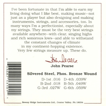 John Pearse #3100 Phosphor Bronze Resophonic/Acoustic John Pearse #3100 Phosphor Bronze Resophonic/Acoustic