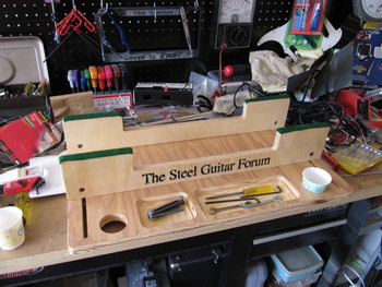 The prototype on a cluttered workbench The prototype on a cluttered workbench
