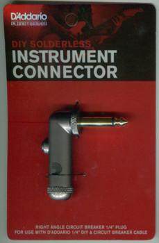 D'Addario DIY 1/4" Right Angle Circuit Breaker Plug D'Addario DIY 1/4" Right Angle Circuit Breaker Plug