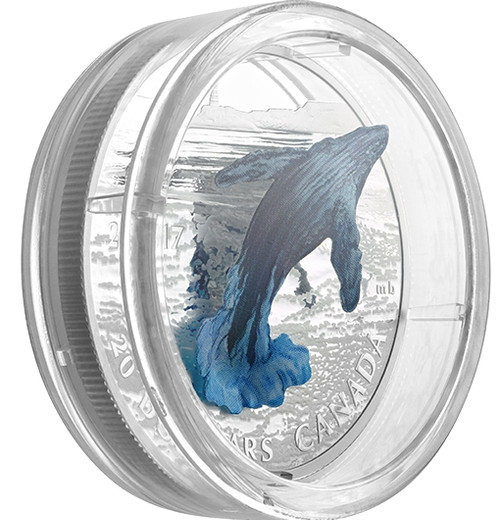 THREE-DIMENSIONAL 3D BREACHING WHALE - 2017 $20 1 oz Pure Silver Coin THREE-DIMENSIONAL 3D BREACHING WHALE - 2017 $20 1 oz Pure Silver Coin