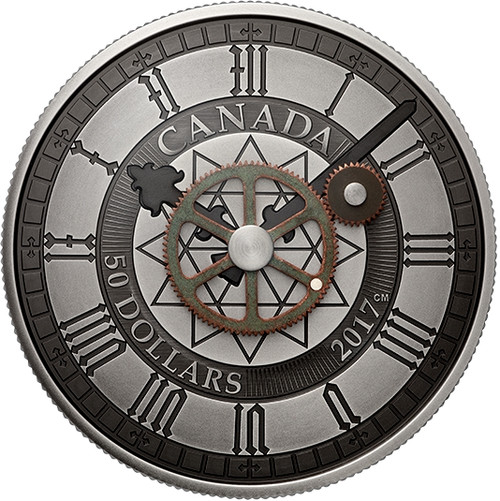 5 oz PEACE TOWER CLOCK 90th Anniversary $50 Pure Silver Coin Canada 2017 5 oz PEACE TOWER CLOCK 90th Anniversary $50 Pure Silver Coin Canada 2017