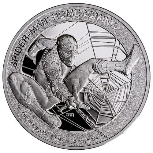 SPIDER-MAN HOMECOMING - JOHN MERCANTI DESIGN 2017 1 oz Silver Coin SPIDER-MAN HOMECOMING - JOHN MERCANTI DESIGN 2017 1 oz Silver Coin