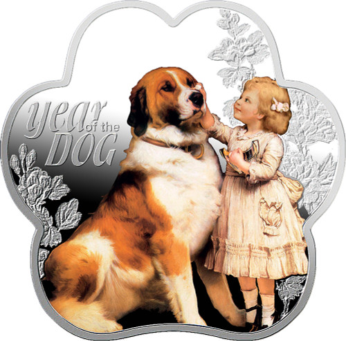 YEAR OF THE DOG Christening Gift Silver Coin 1$ Niue 2018 YEAR OF THE DOG Christening Gift Silver Coin 1$ Niue 2018