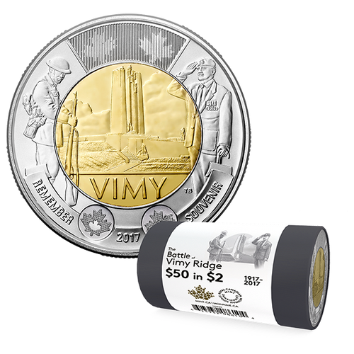 THE BATTLE OF VIMY RIDGE - 2017 $2 Special Wrap Roll THE BATTLE OF VIMY RIDGE - 2017 $2 Special Wrap Roll
