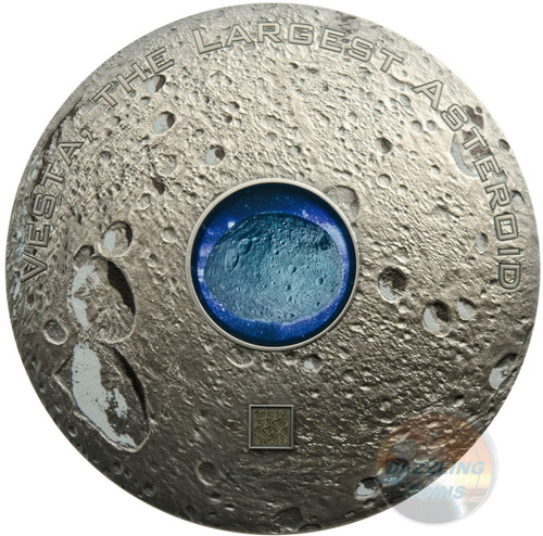 VESTA THE LARGEST ASTEROID Hed Meteorites 3 Oz Silver Coin 20$ Cook Islands 2018 VESTA THE LARGEST ASTEROID Hed Meteorites 3 Oz Silver Coin 20$ Cook Islands 2018