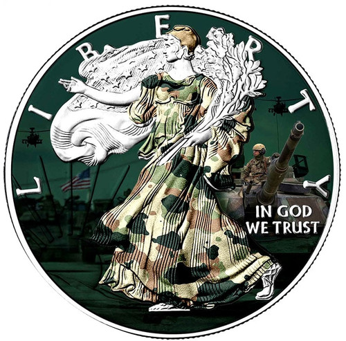 US SILVER EAGLE – MILITARY EDITION – 2018 1 oz Silver Coin US SILVER EAGLE – MILITARY EDITION – 2018 1 oz Silver Coin
