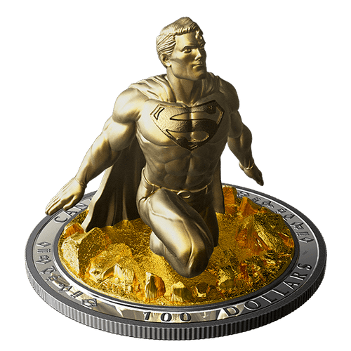10 oz. Silver Gold-Plated Coin - Superman The Last Son of Krypton CA 2018 10 oz. Silver Gold-Plated Coin - Superman The Last Son of Krypton CA 2018
